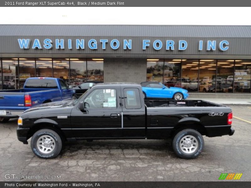Black / Medium Dark Flint 2011 Ford Ranger XLT SuperCab 4x4