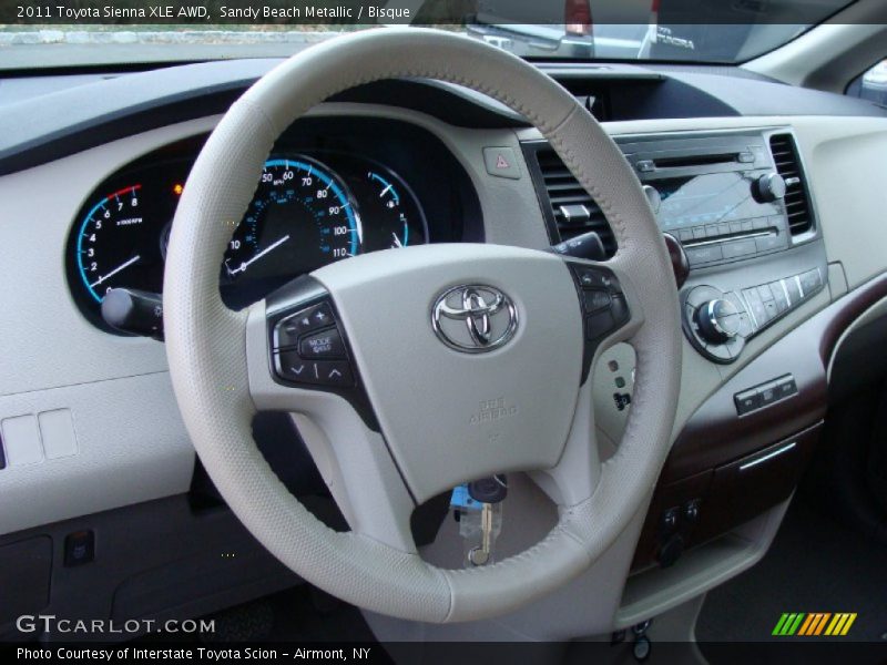 Sandy Beach Metallic / Bisque 2011 Toyota Sienna XLE AWD