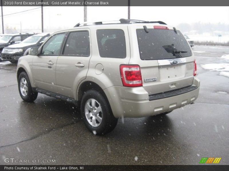 Gold Leaf Metallic / Charcoal Black 2010 Ford Escape Limited