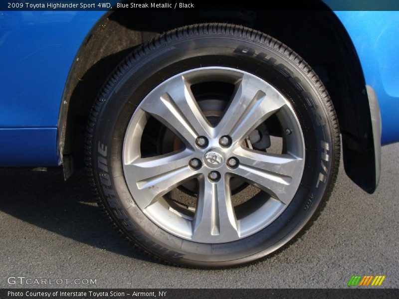 Blue Streak Metallic / Black 2009 Toyota Highlander Sport 4WD