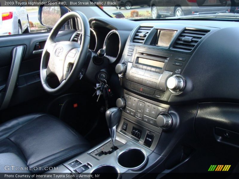 Blue Streak Metallic / Black 2009 Toyota Highlander Sport 4WD
