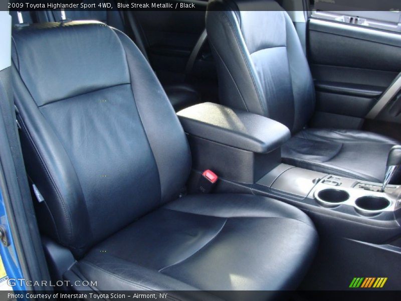 Blue Streak Metallic / Black 2009 Toyota Highlander Sport 4WD