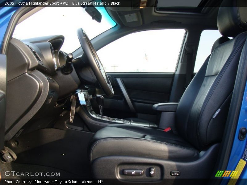 Blue Streak Metallic / Black 2009 Toyota Highlander Sport 4WD