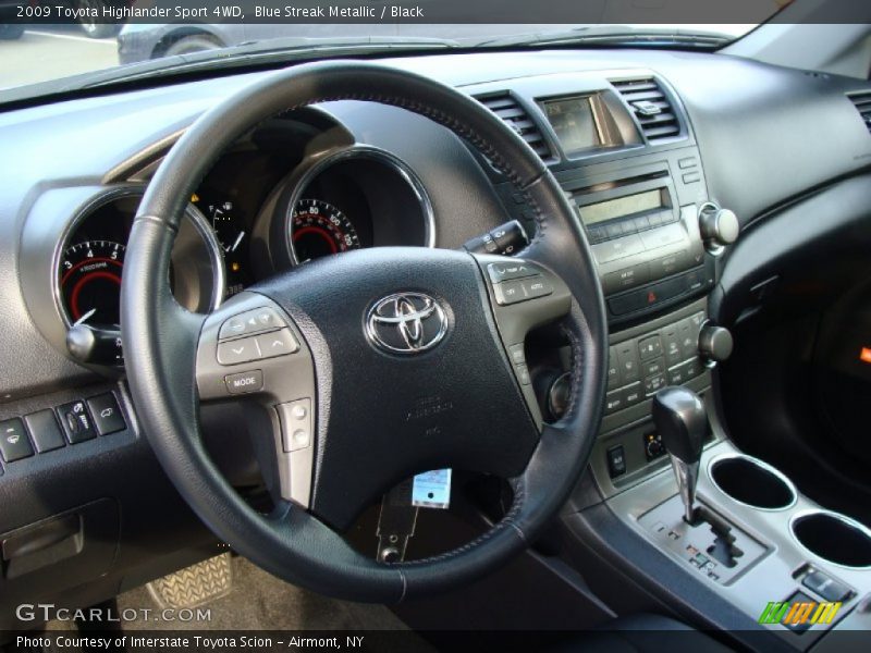 Blue Streak Metallic / Black 2009 Toyota Highlander Sport 4WD