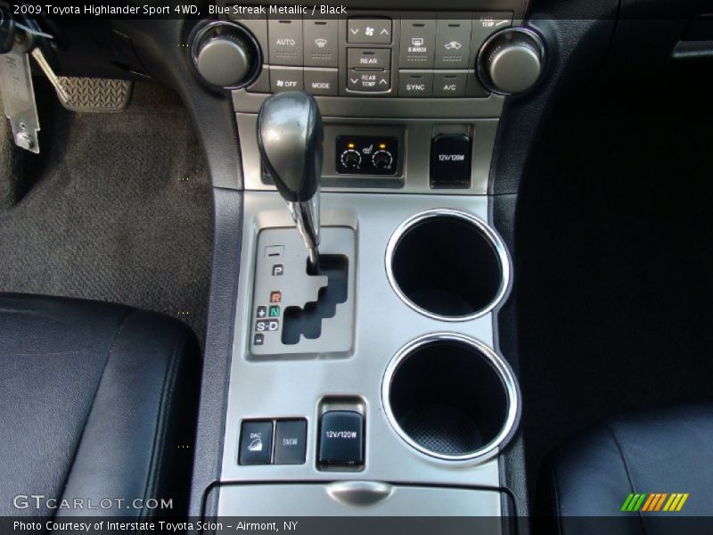 Blue Streak Metallic / Black 2009 Toyota Highlander Sport 4WD