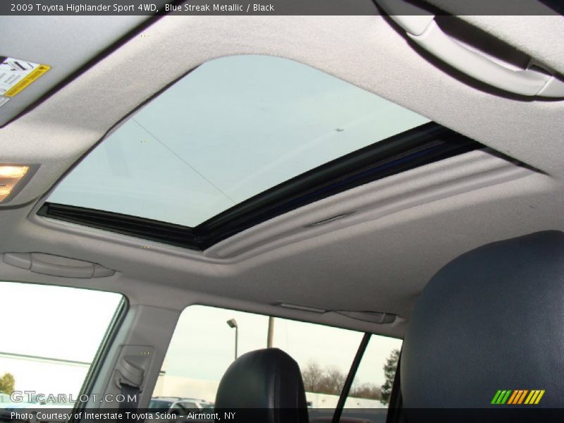 Blue Streak Metallic / Black 2009 Toyota Highlander Sport 4WD