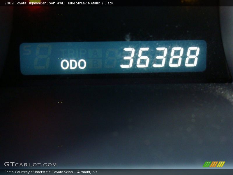 Blue Streak Metallic / Black 2009 Toyota Highlander Sport 4WD