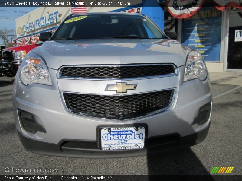 Silver Ice Metallic / Jet Black/Light Titanium 2010 Chevrolet Equinox LS