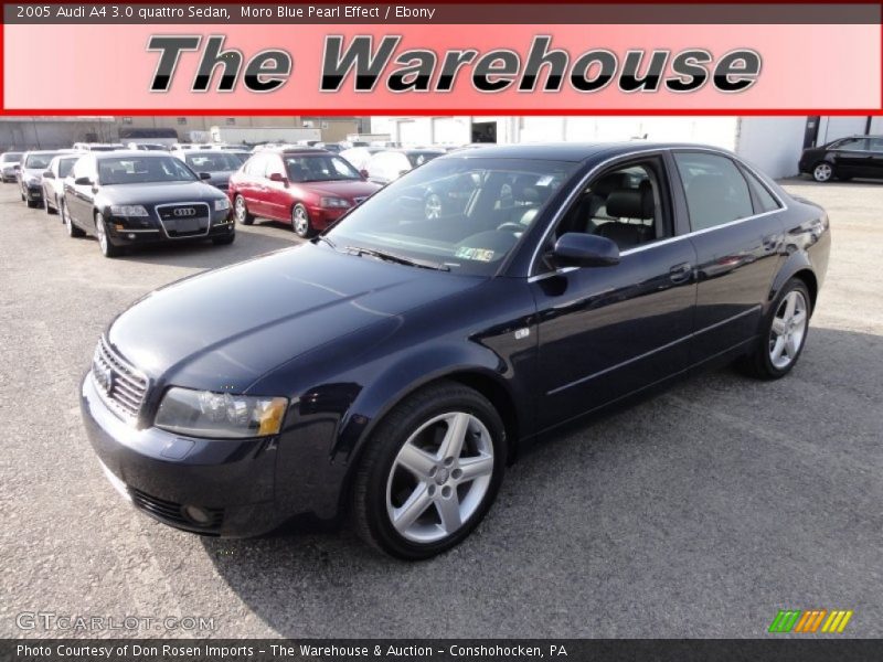 Moro Blue Pearl Effect / Ebony 2005 Audi A4 3.0 quattro Sedan
