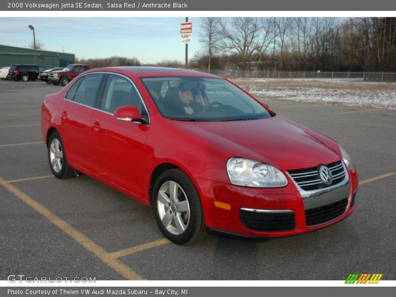 Salsa Red / Anthracite Black 2008 Volkswagen Jetta SE Sedan
