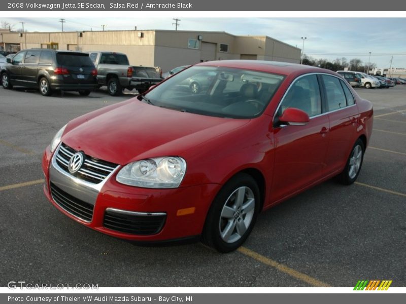 Salsa Red / Anthracite Black 2008 Volkswagen Jetta SE Sedan