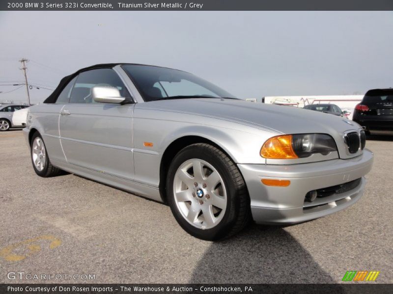 Titanium Silver Metallic / Grey 2000 BMW 3 Series 323i Convertible