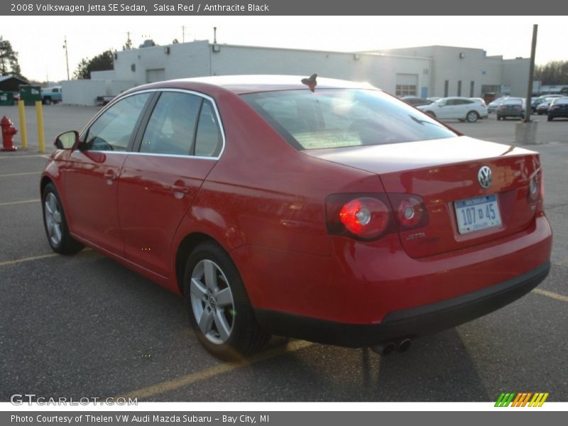 Salsa Red / Anthracite Black 2008 Volkswagen Jetta SE Sedan
