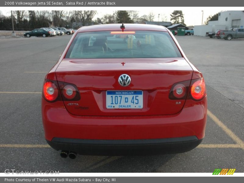 Salsa Red / Anthracite Black 2008 Volkswagen Jetta SE Sedan