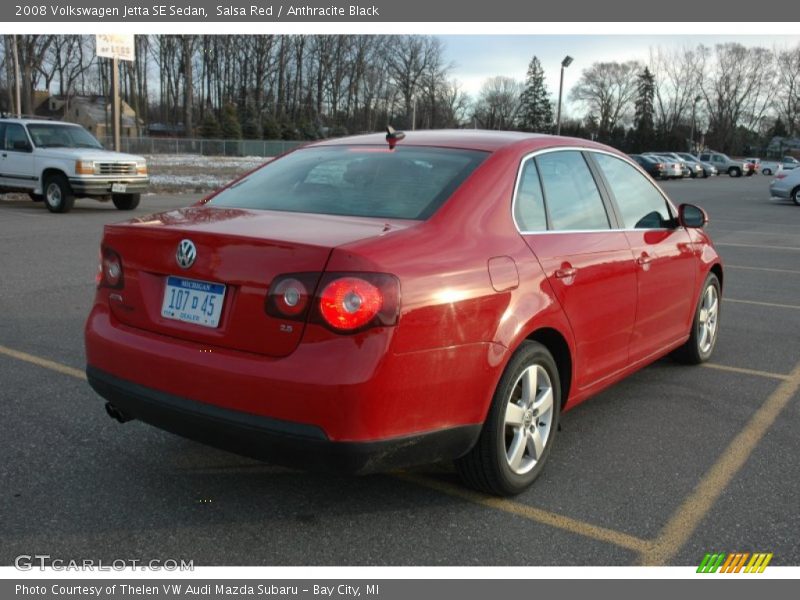 Salsa Red / Anthracite Black 2008 Volkswagen Jetta SE Sedan