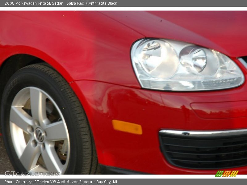 Salsa Red / Anthracite Black 2008 Volkswagen Jetta SE Sedan