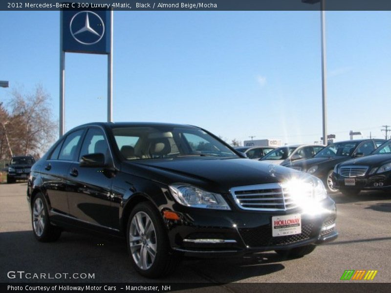 Black / Almond Beige/Mocha 2012 Mercedes-Benz C 300 Luxury 4Matic