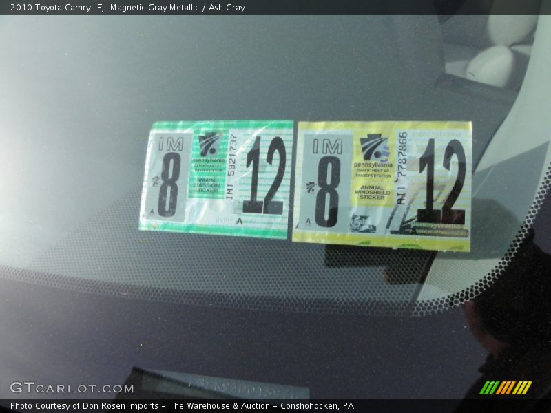 Magnetic Gray Metallic / Ash Gray 2010 Toyota Camry LE