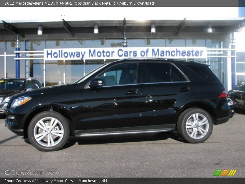 Obsidian Black Metallic / Auburn Brown/Black 2012 Mercedes-Benz ML 350 4Matic