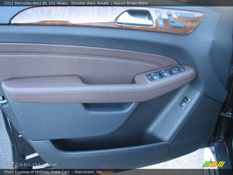 Obsidian Black Metallic / Auburn Brown/Black 2012 Mercedes-Benz ML 350 4Matic