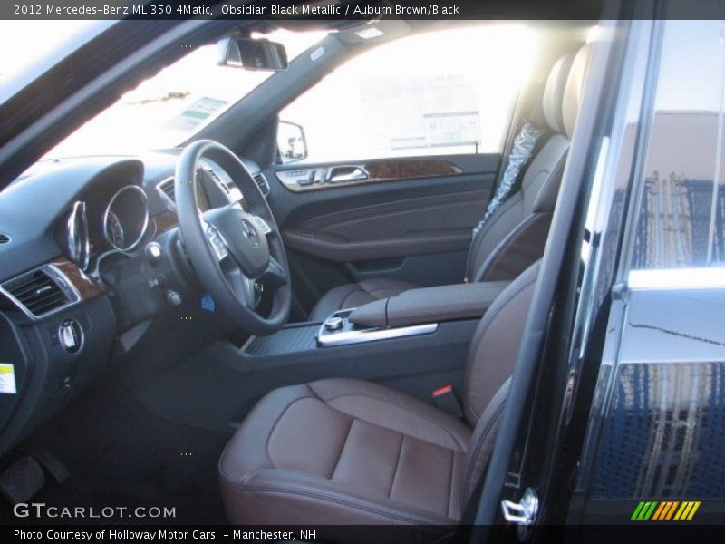 Obsidian Black Metallic / Auburn Brown/Black 2012 Mercedes-Benz ML 350 4Matic