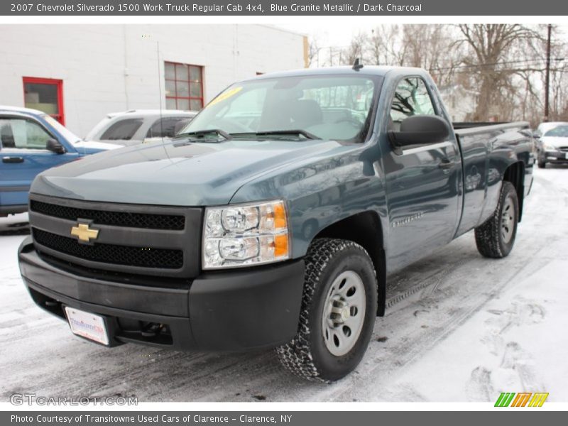 Blue Granite Metallic / Dark Charcoal 2007 Chevrolet Silverado 1500 Work Truck Regular Cab 4x4