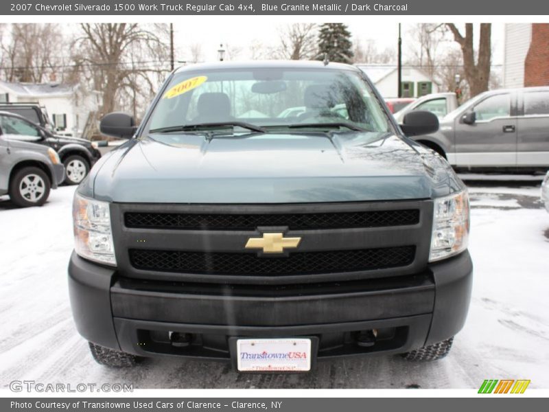 Blue Granite Metallic / Dark Charcoal 2007 Chevrolet Silverado 1500 Work Truck Regular Cab 4x4