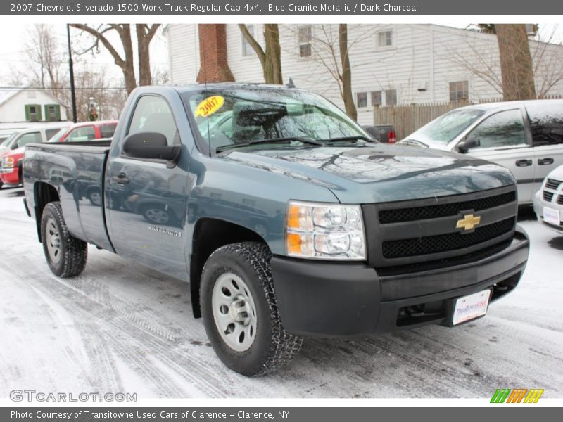 Blue Granite Metallic / Dark Charcoal 2007 Chevrolet Silverado 1500 Work Truck Regular Cab 4x4