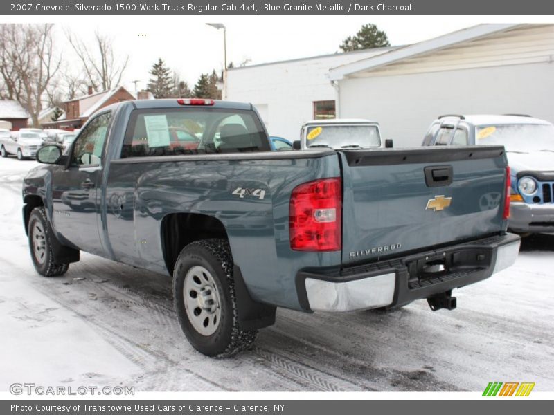Blue Granite Metallic / Dark Charcoal 2007 Chevrolet Silverado 1500 Work Truck Regular Cab 4x4