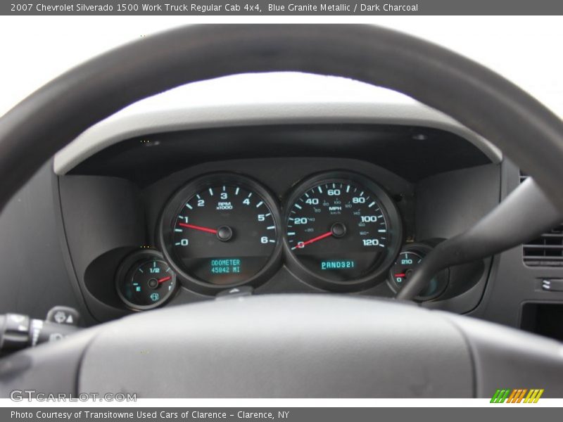 Blue Granite Metallic / Dark Charcoal 2007 Chevrolet Silverado 1500 Work Truck Regular Cab 4x4