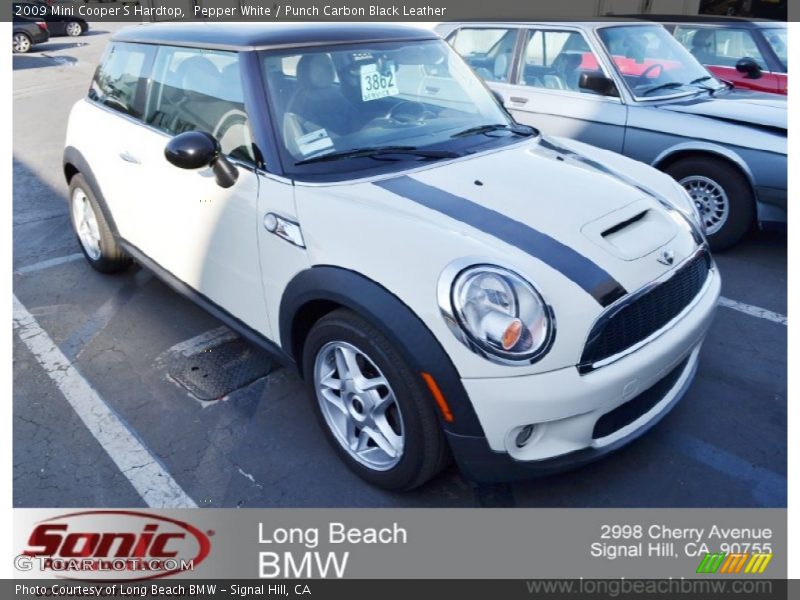Pepper White / Punch Carbon Black Leather 2009 Mini Cooper S Hardtop