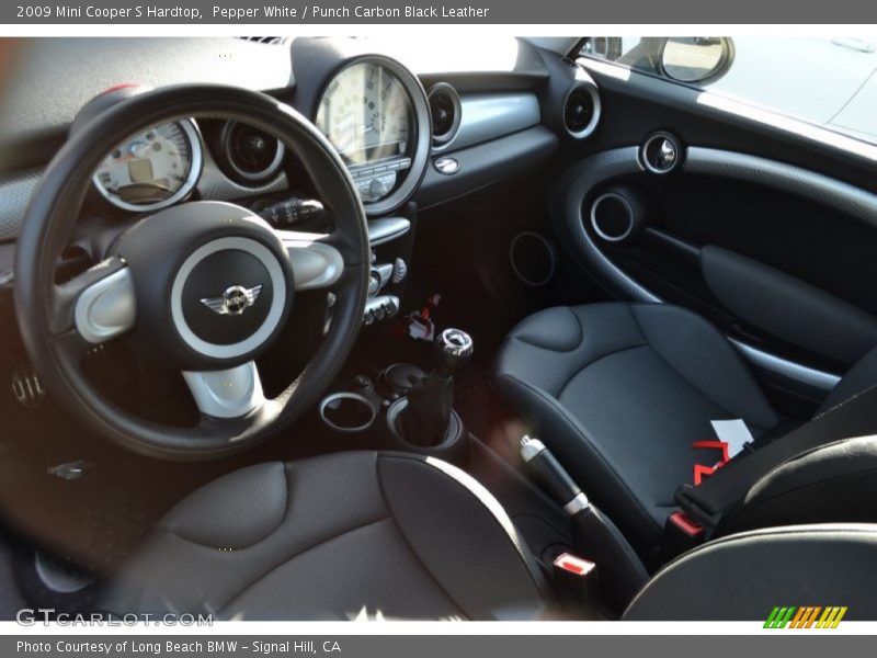 Pepper White / Punch Carbon Black Leather 2009 Mini Cooper S Hardtop