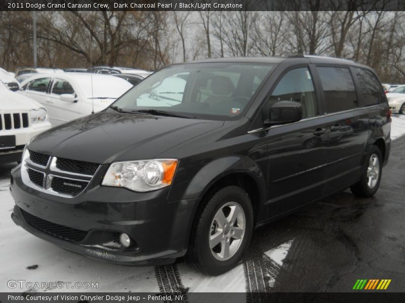 Dark Charcoal Pearl / Black/Light Graystone 2011 Dodge Grand Caravan Crew