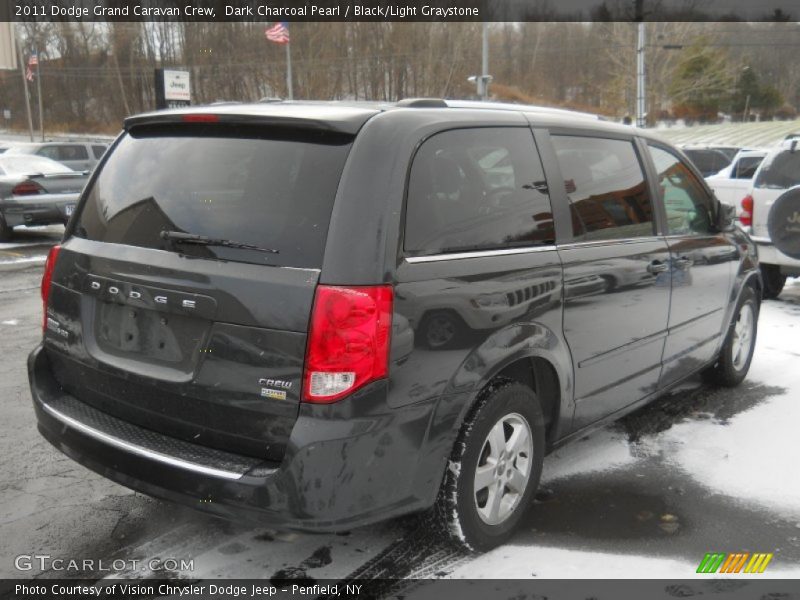 Dark Charcoal Pearl / Black/Light Graystone 2011 Dodge Grand Caravan Crew
