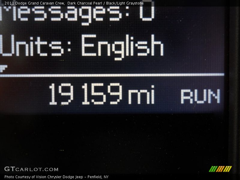 Dark Charcoal Pearl / Black/Light Graystone 2011 Dodge Grand Caravan Crew