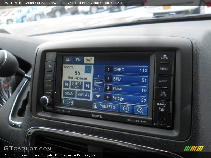 Dark Charcoal Pearl / Black/Light Graystone 2011 Dodge Grand Caravan Crew