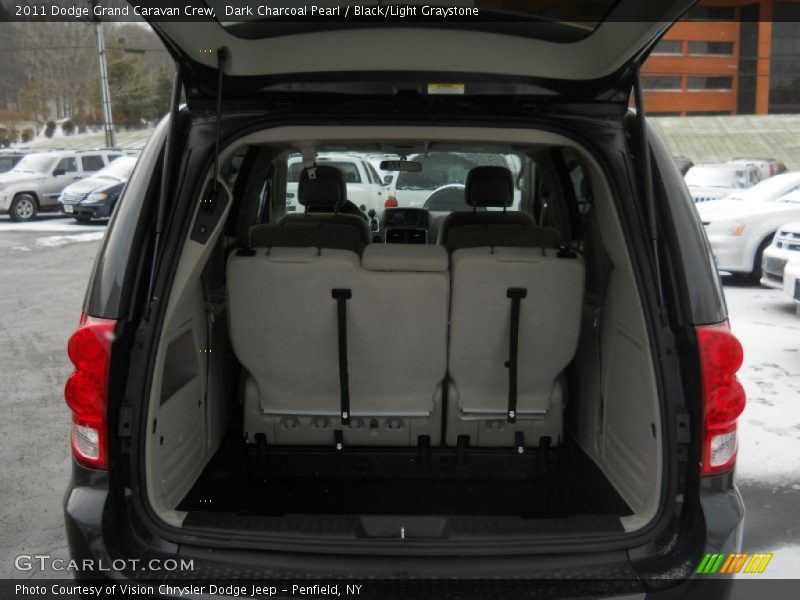 Dark Charcoal Pearl / Black/Light Graystone 2011 Dodge Grand Caravan Crew