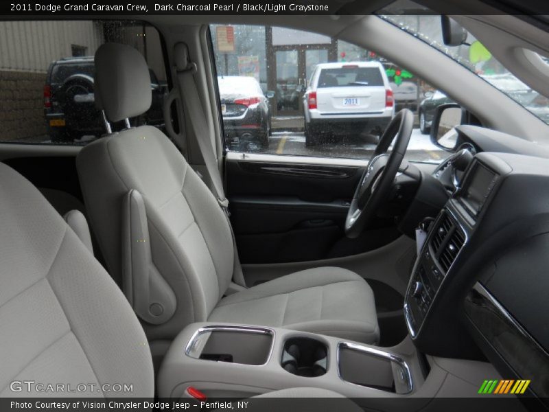 Dark Charcoal Pearl / Black/Light Graystone 2011 Dodge Grand Caravan Crew