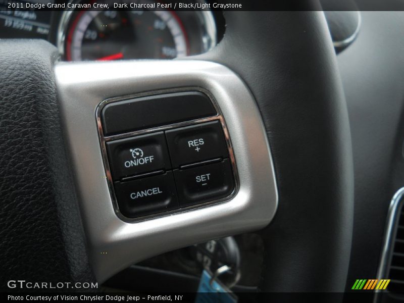 Dark Charcoal Pearl / Black/Light Graystone 2011 Dodge Grand Caravan Crew