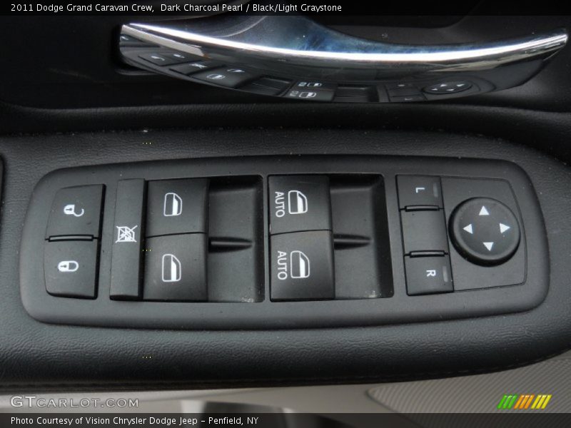 Dark Charcoal Pearl / Black/Light Graystone 2011 Dodge Grand Caravan Crew