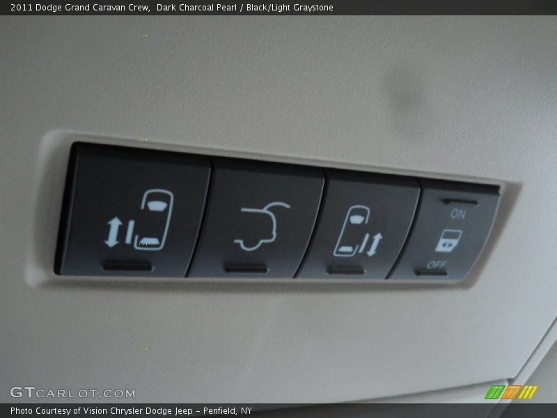 Dark Charcoal Pearl / Black/Light Graystone 2011 Dodge Grand Caravan Crew