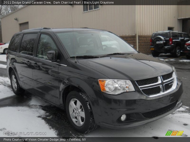 Dark Charcoal Pearl / Black/Light Graystone 2011 Dodge Grand Caravan Crew
