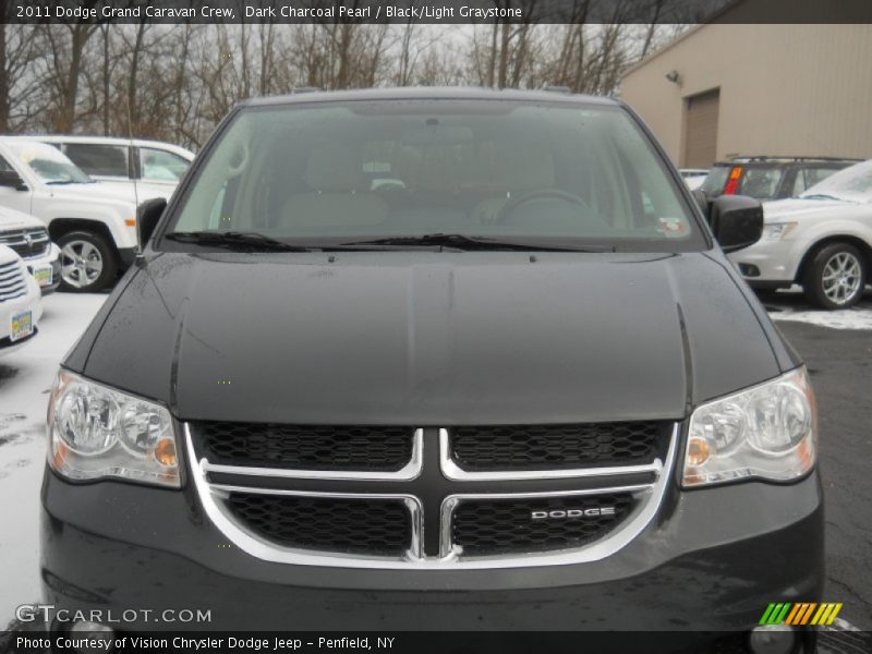 Dark Charcoal Pearl / Black/Light Graystone 2011 Dodge Grand Caravan Crew