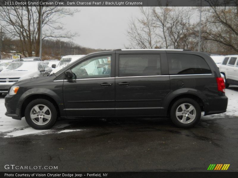 Dark Charcoal Pearl / Black/Light Graystone 2011 Dodge Grand Caravan Crew