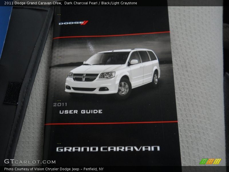 Dark Charcoal Pearl / Black/Light Graystone 2011 Dodge Grand Caravan Crew