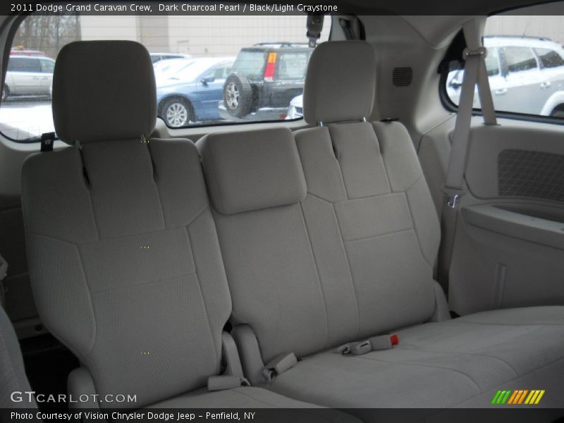 Dark Charcoal Pearl / Black/Light Graystone 2011 Dodge Grand Caravan Crew
