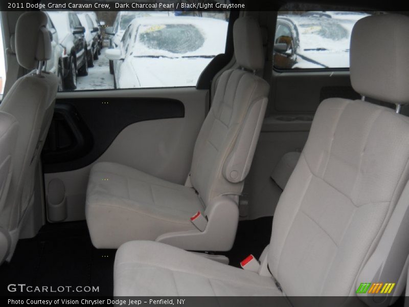 Dark Charcoal Pearl / Black/Light Graystone 2011 Dodge Grand Caravan Crew