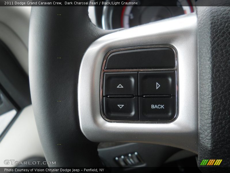 Dark Charcoal Pearl / Black/Light Graystone 2011 Dodge Grand Caravan Crew