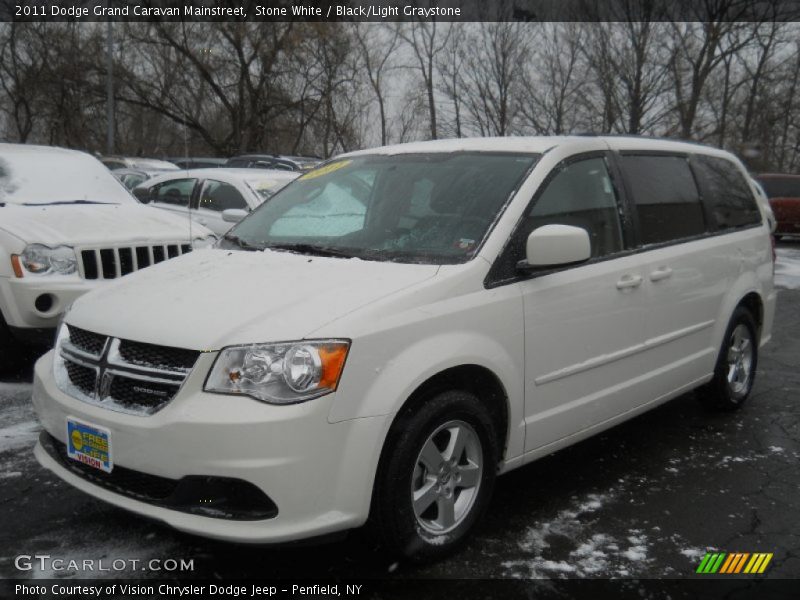 Stone White / Black/Light Graystone 2011 Dodge Grand Caravan Mainstreet