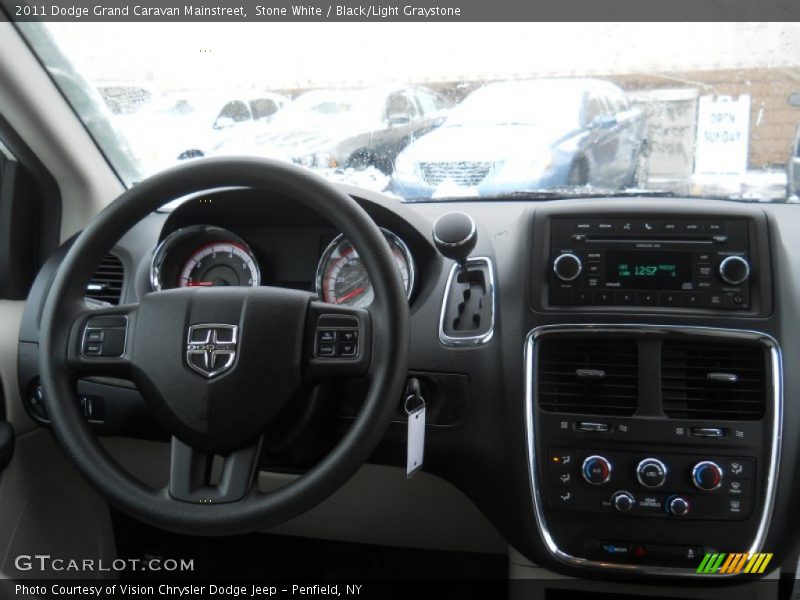 Stone White / Black/Light Graystone 2011 Dodge Grand Caravan Mainstreet